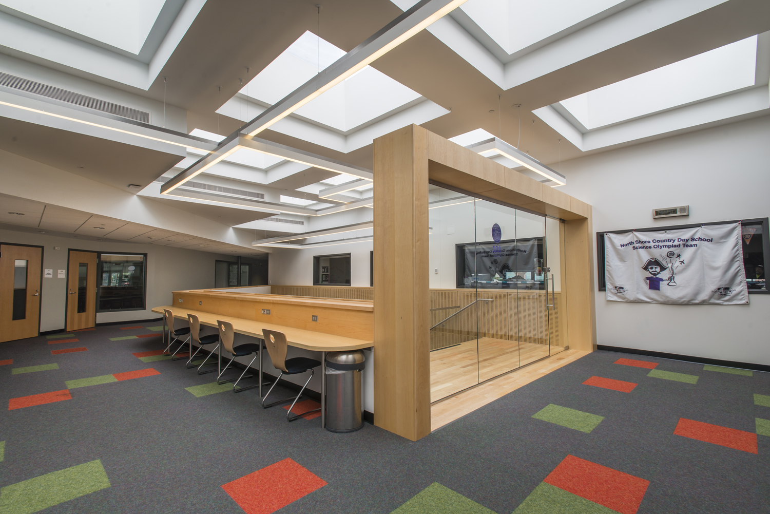 Interior view of NSCD, Library and Science Center.
