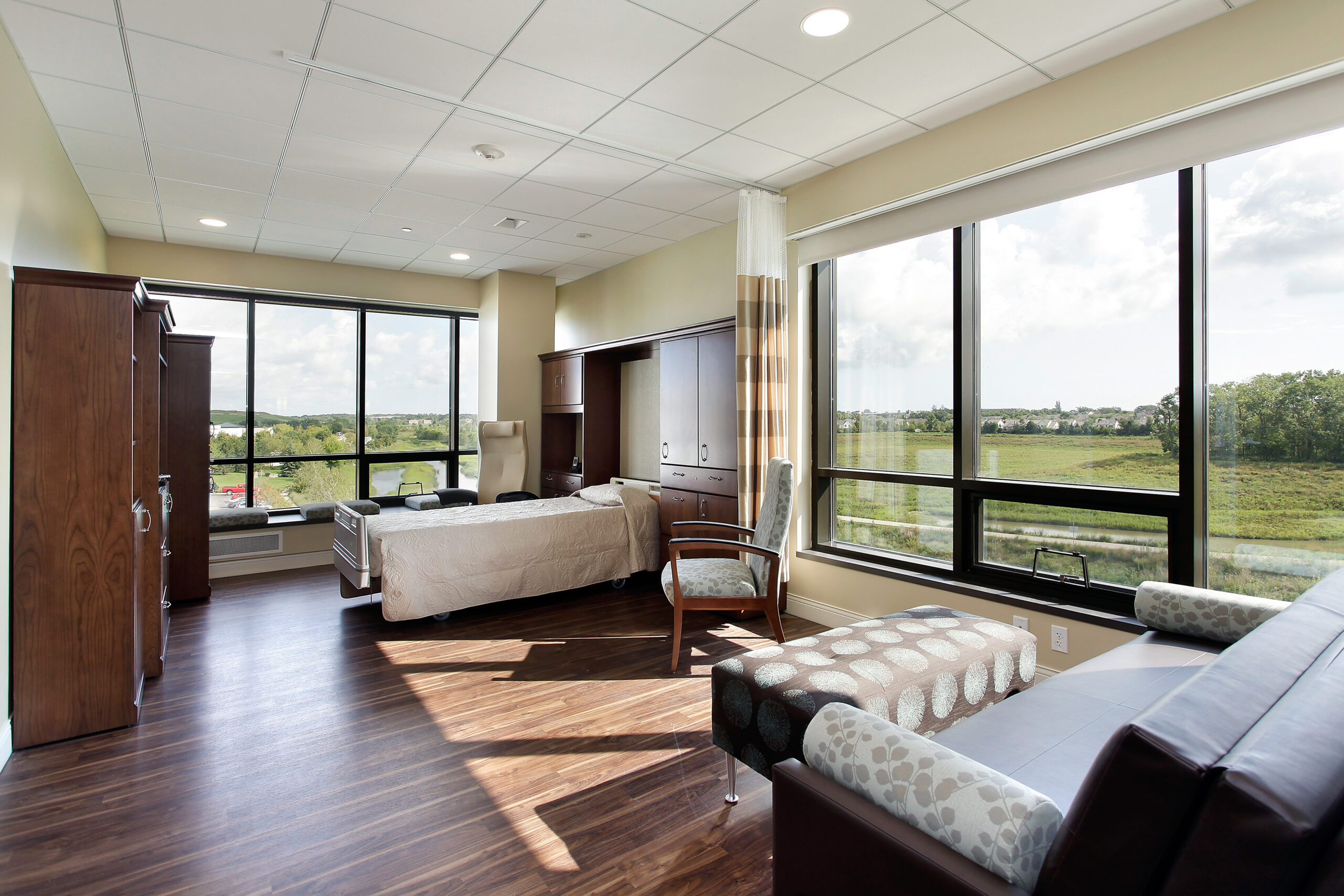 Patient or tenant room, with nature views, JourneyCare.