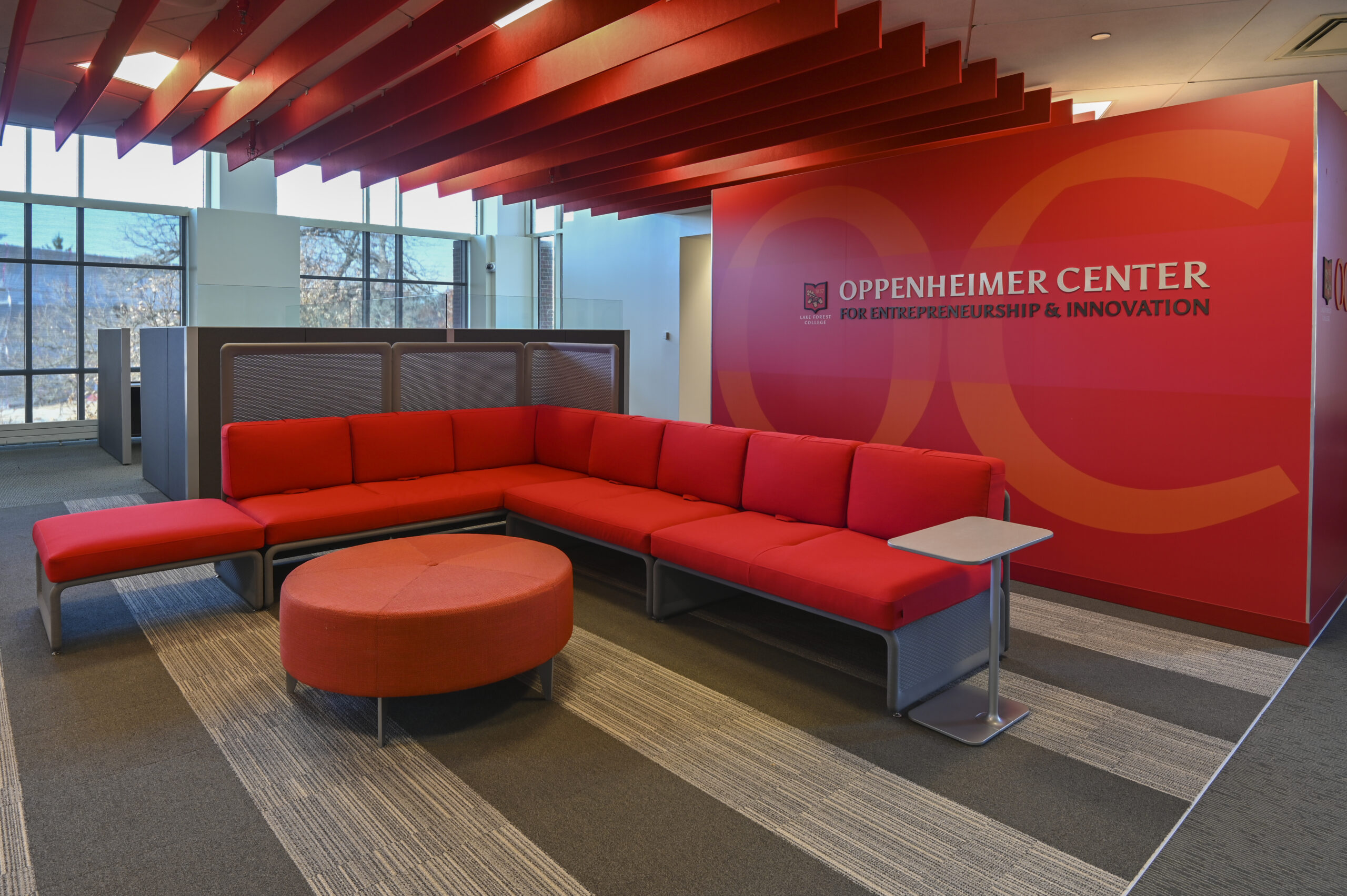 Entry lounge at Lake Forest College.