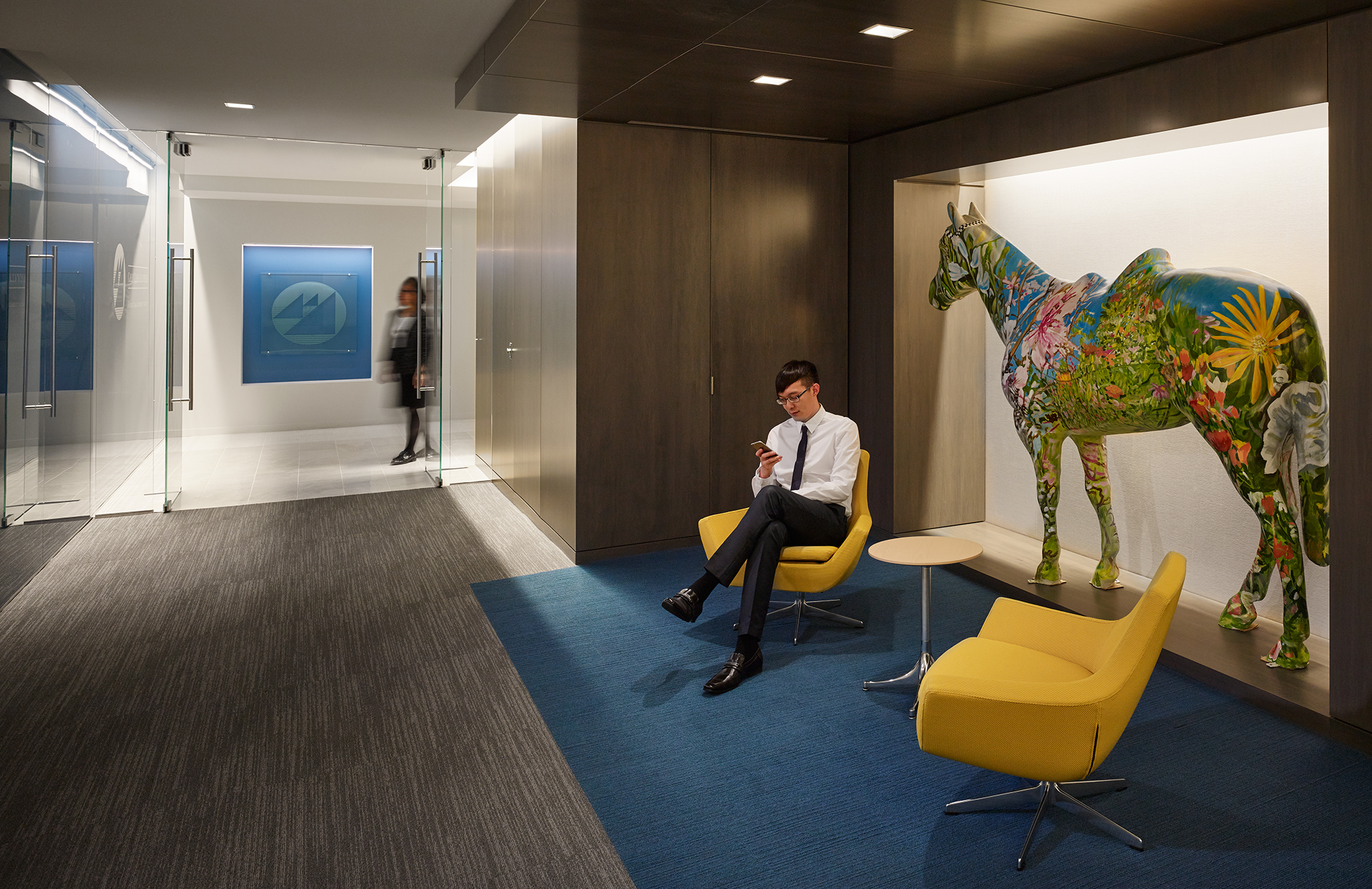 Seating area at Wintrust Wealth Management.