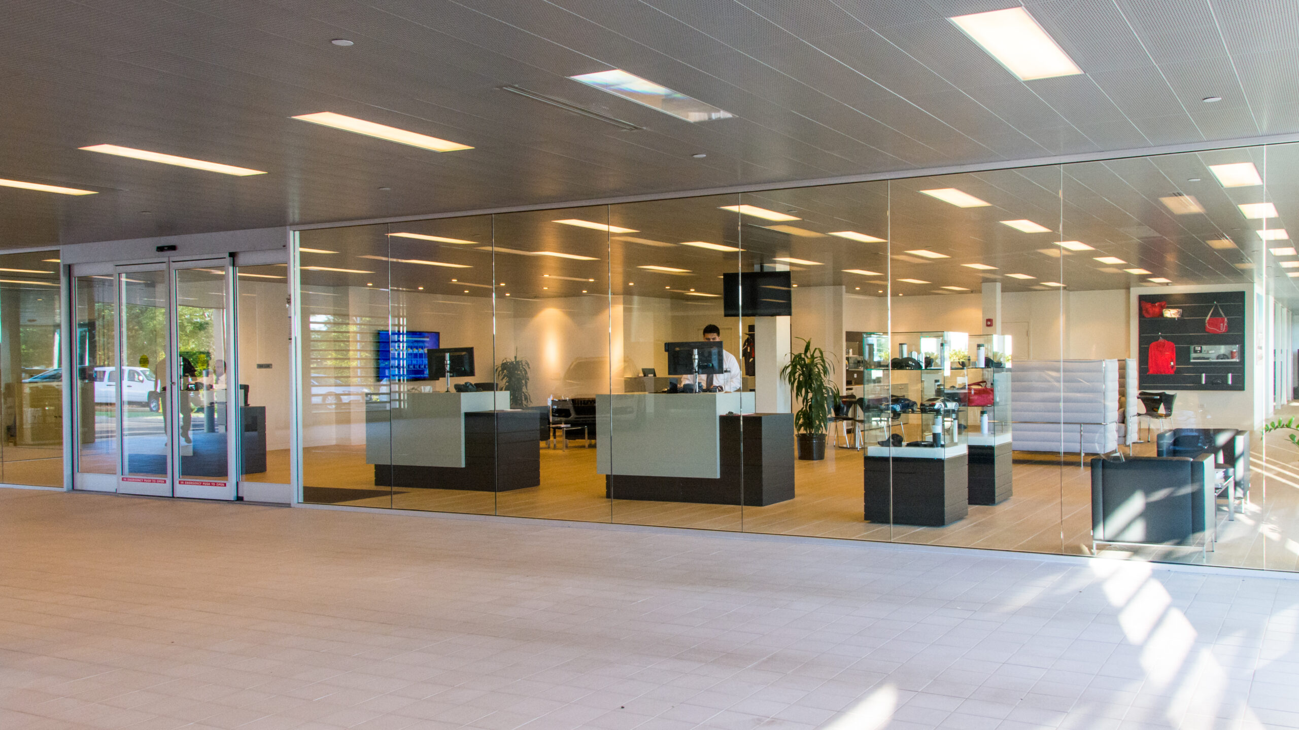 Interior view, Audi Dealership.