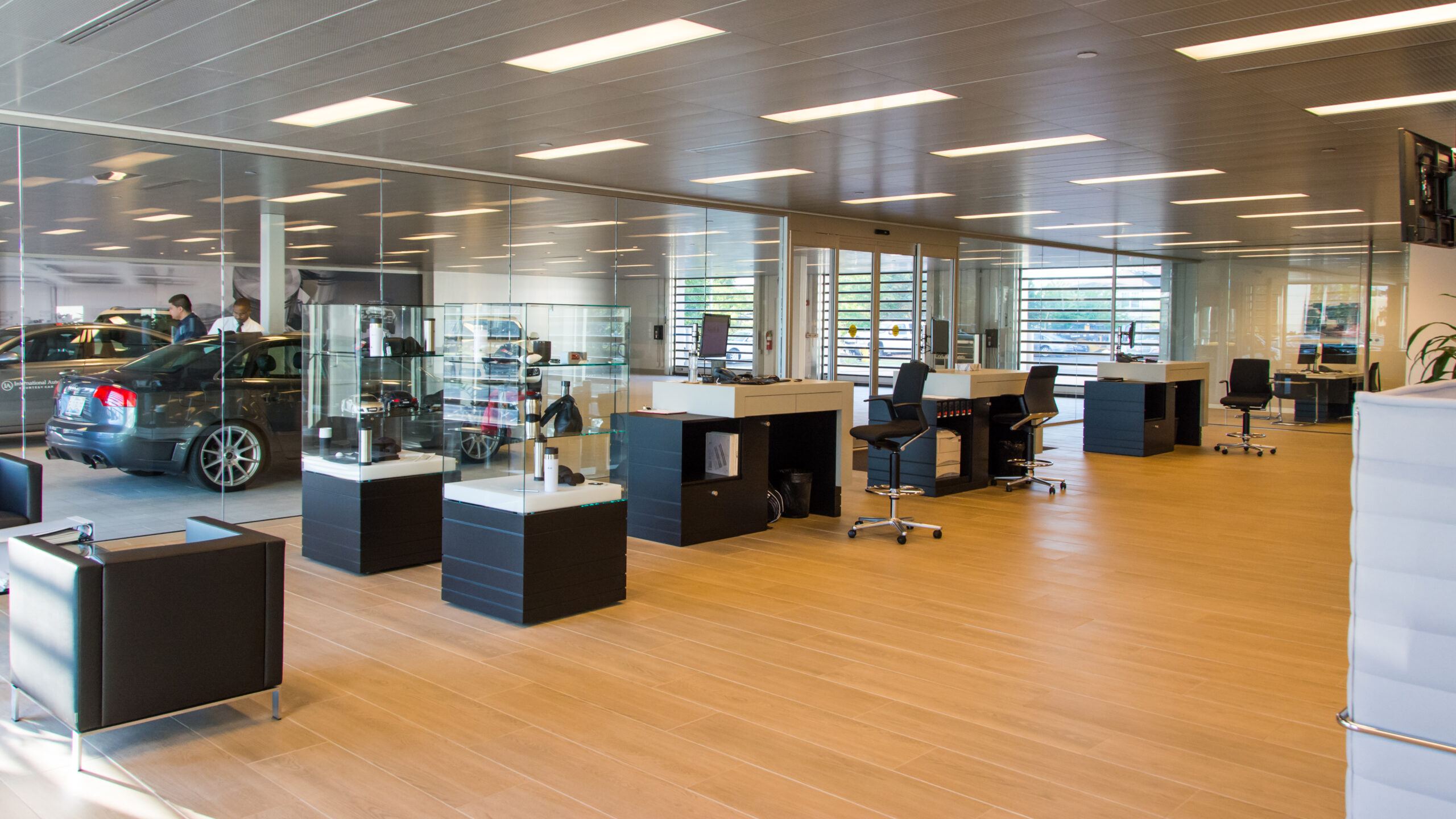 Interior view, Audi Dealership.