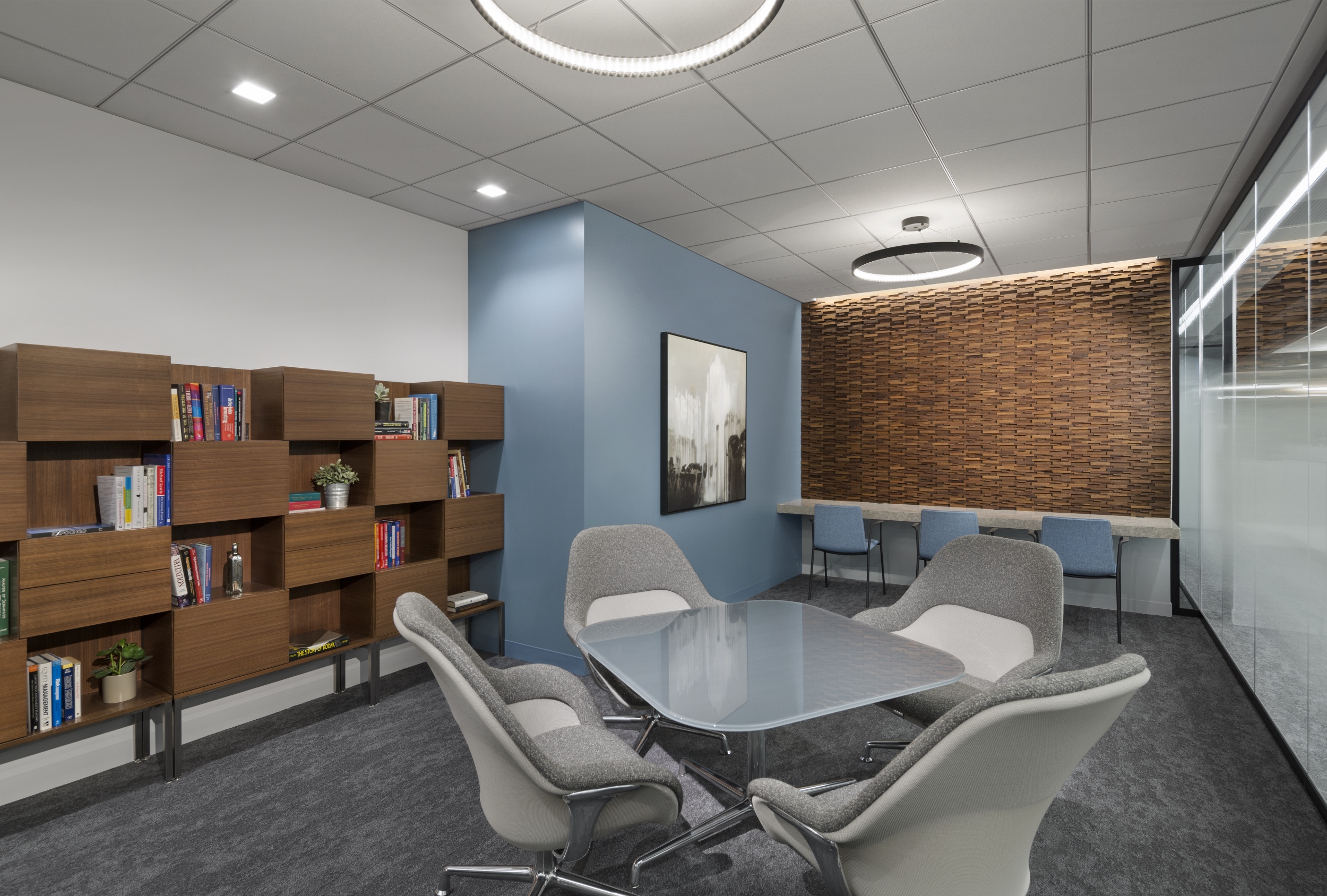 Meeting room at Northern Trust, M15 and M23.