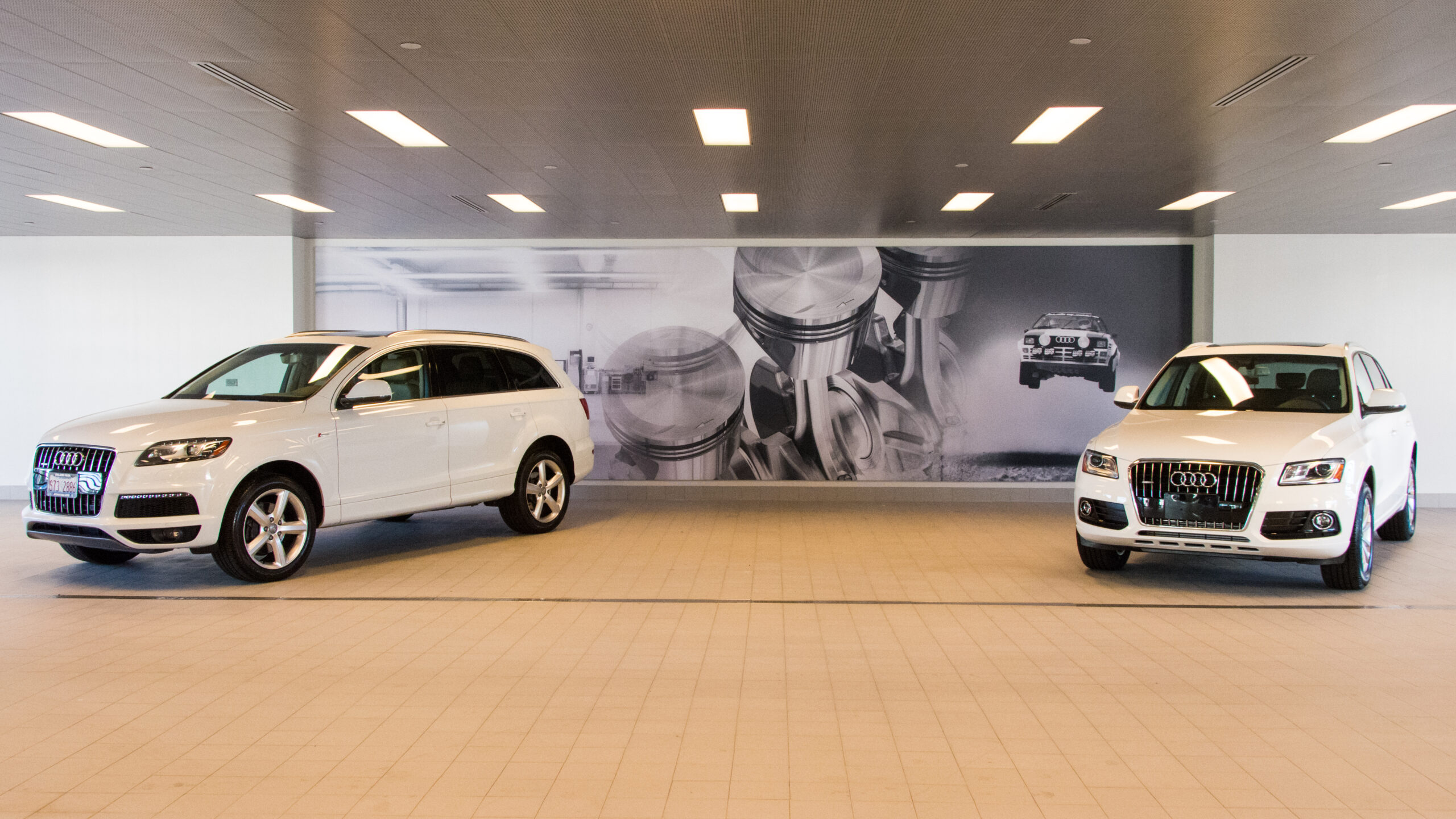 Interior view, Audi Dealership.