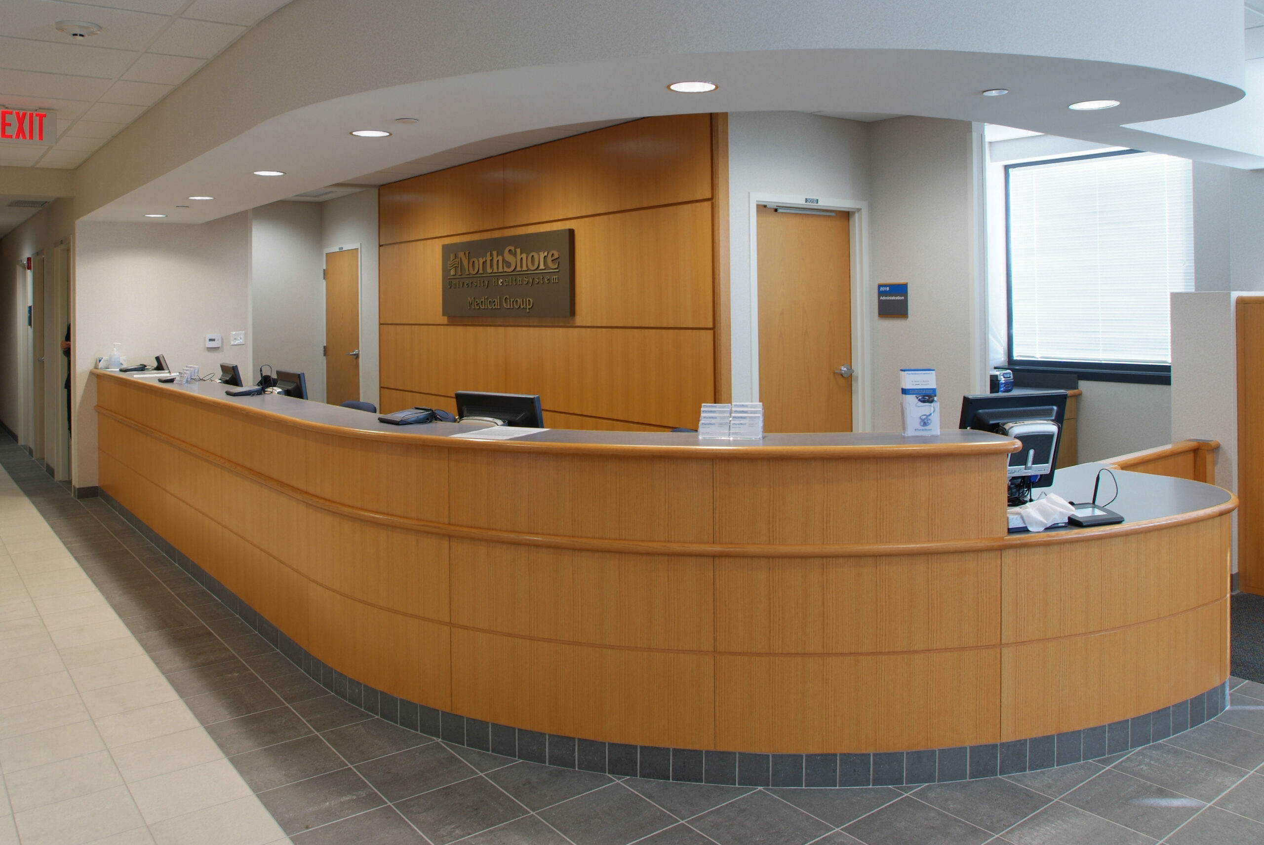 Front desk at NorthShore Medical Group.