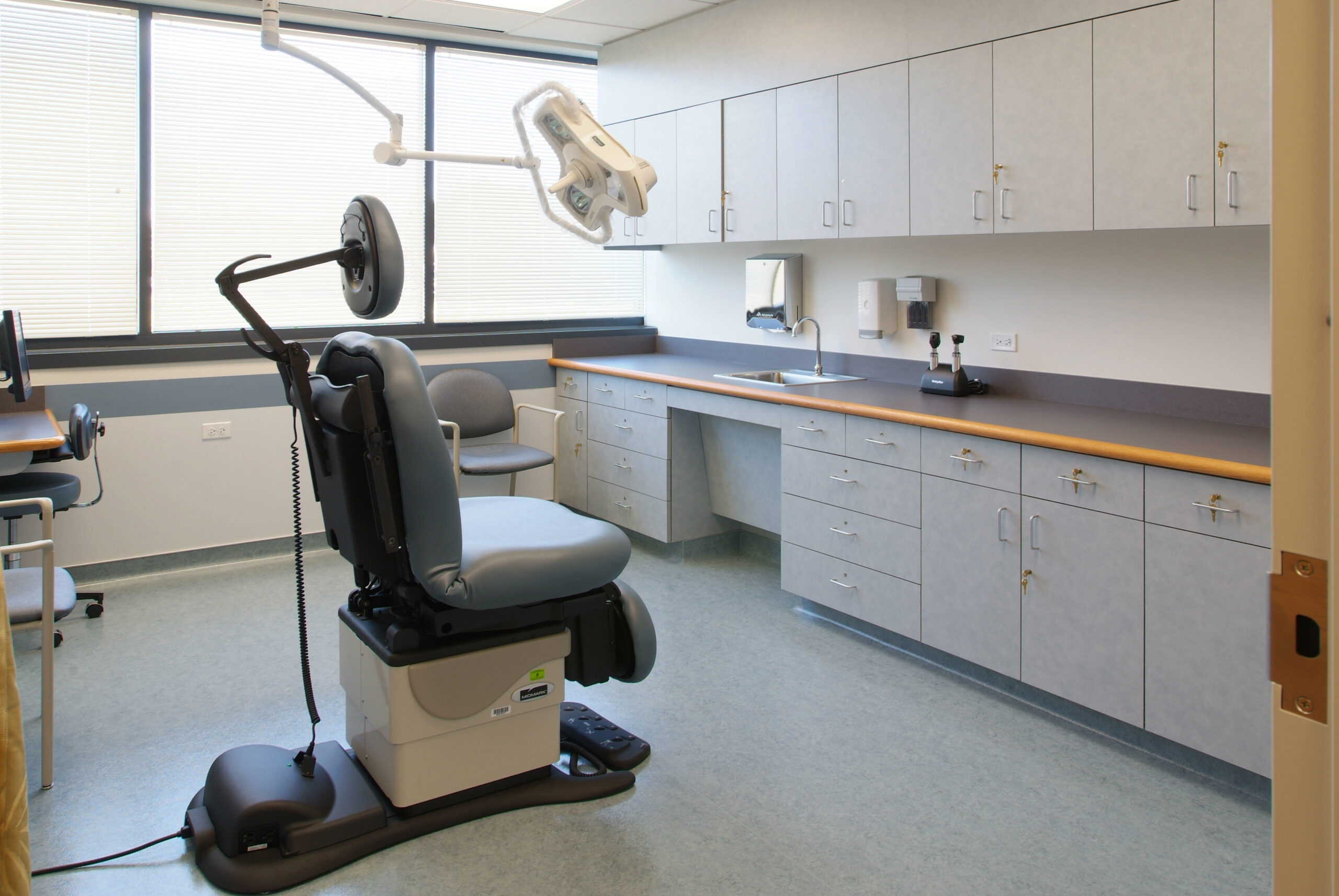 Interior medical examination room at Northshore Medical Group.