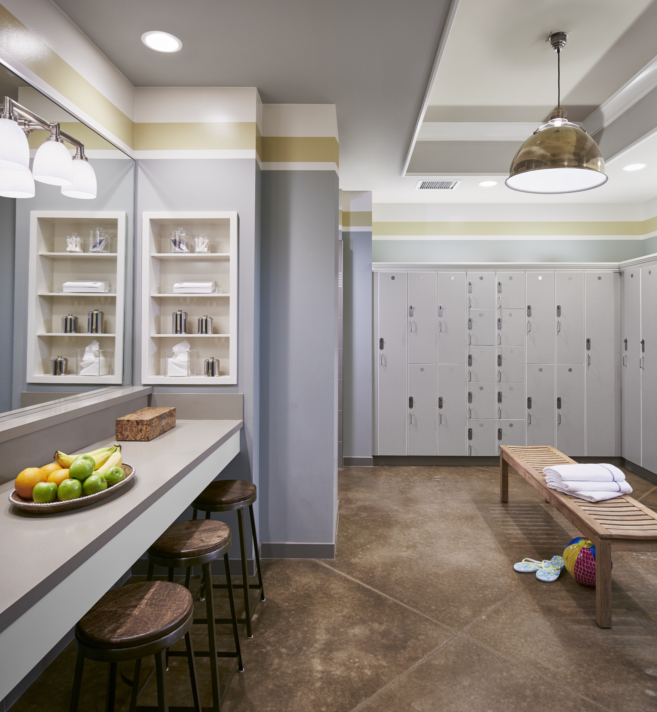 Locker room at Evanston Golf Club.