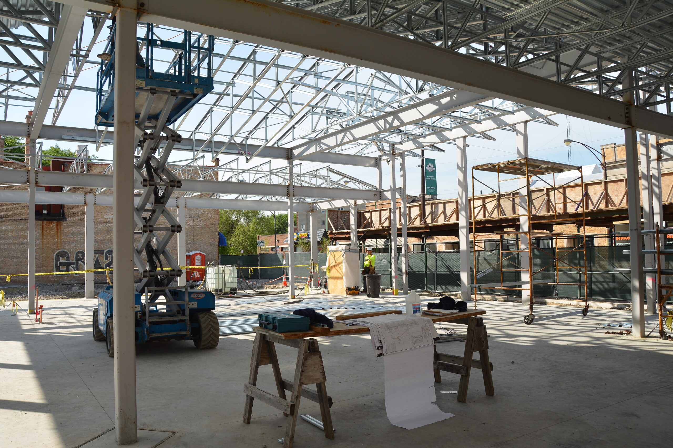 In progress view of Wintrust Bank Mayfair.