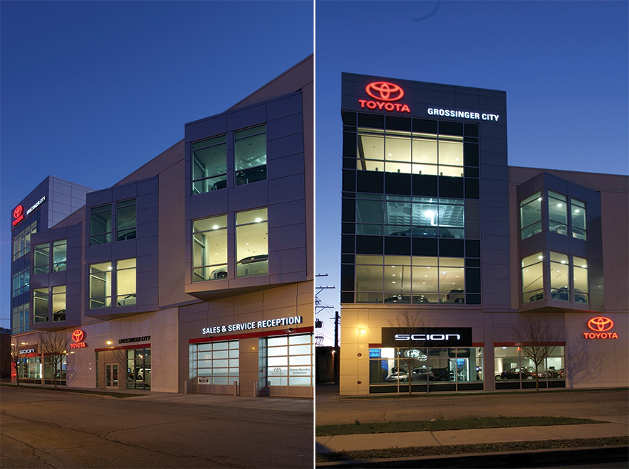 Exterior, Grossinger City Autoplex Chicago.