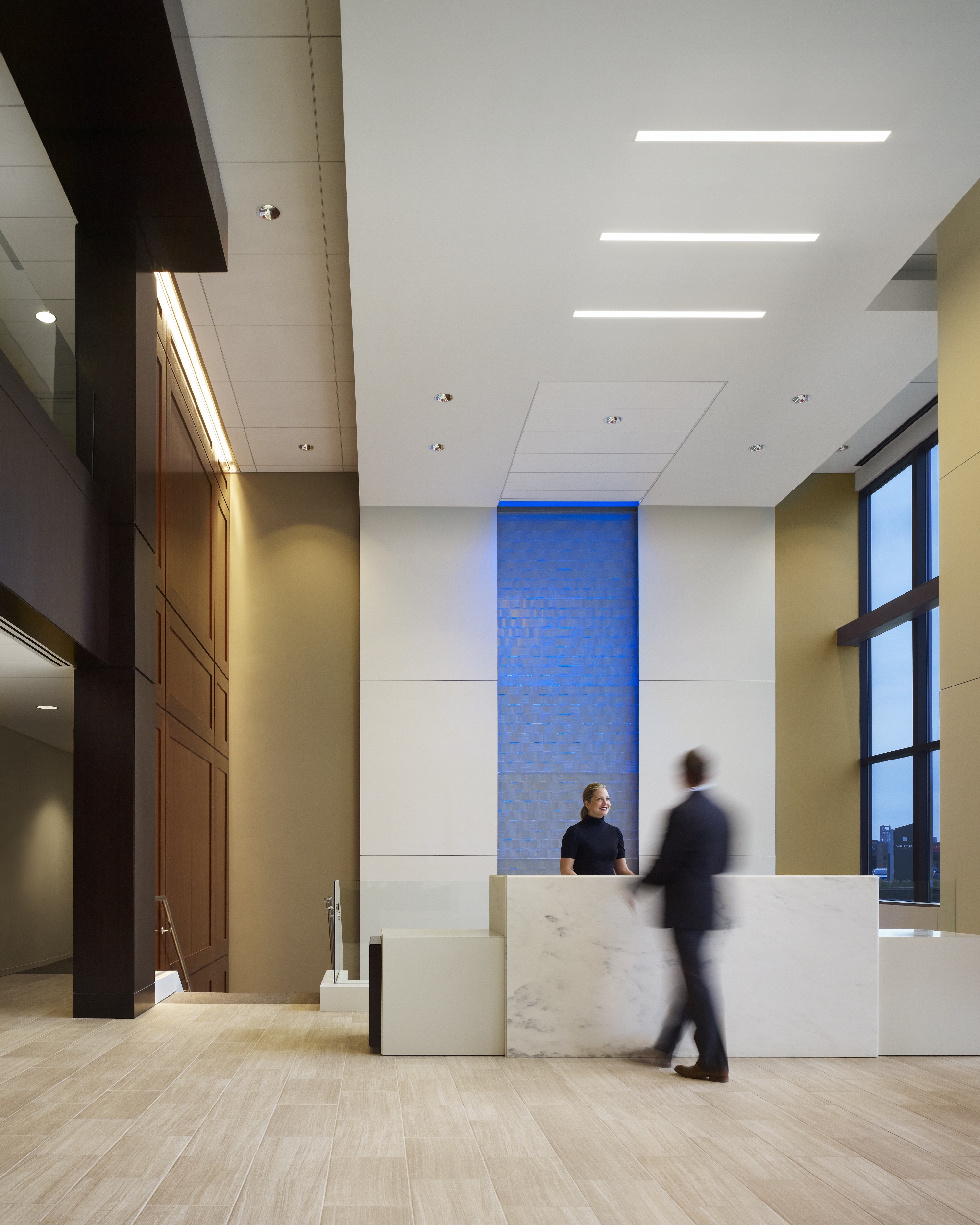 Interior shot of Wintrust Financial Corporation HQ.